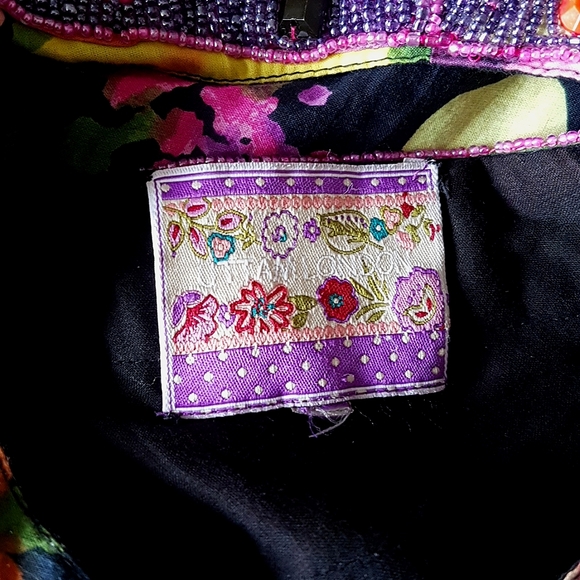 Uttam London Women’s Floral Empire Waist Dress w beaded details | EUC | Wedding - Picture 9 of 17